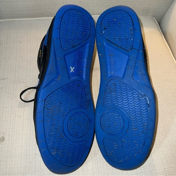 REEBOK RB4166 WORK MEN'S HIGH TOP CUSHGUARD BLACK/BLUE BOOTS Size 12W - Picture 9 of 11